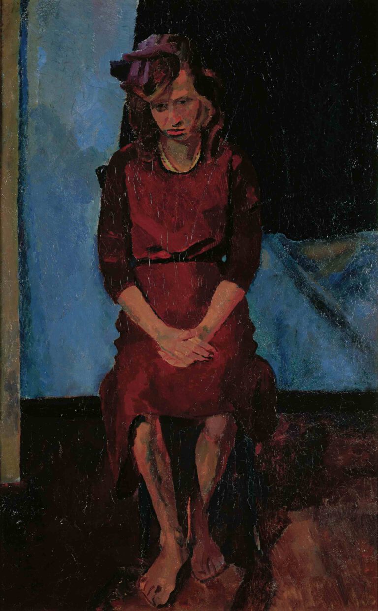 Mädchen in rotem Kleid​, 1913